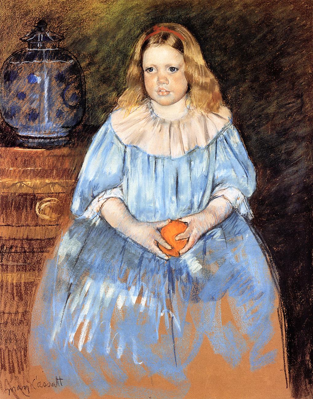 Portrait of Margaret Milligan Sloan (no.2) (1893) - Mary Cassatt Tablo
