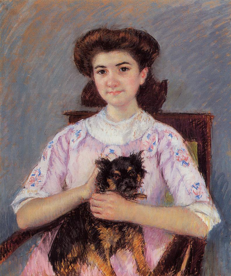 Portrait of Mie Louise Durand Ruel (1911) - Mary Cassatt Tablo