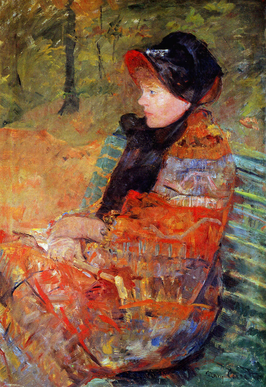 Portrait of Mlle C. Lydia Cassatt, The Artist's Sister (1880) - Mary Cassatt Tablo