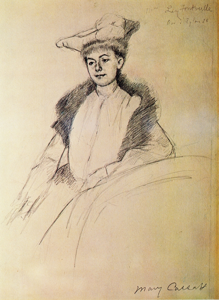 Portrait of Mme. Fontveille (1902) - Mary Cassatt Tablo
