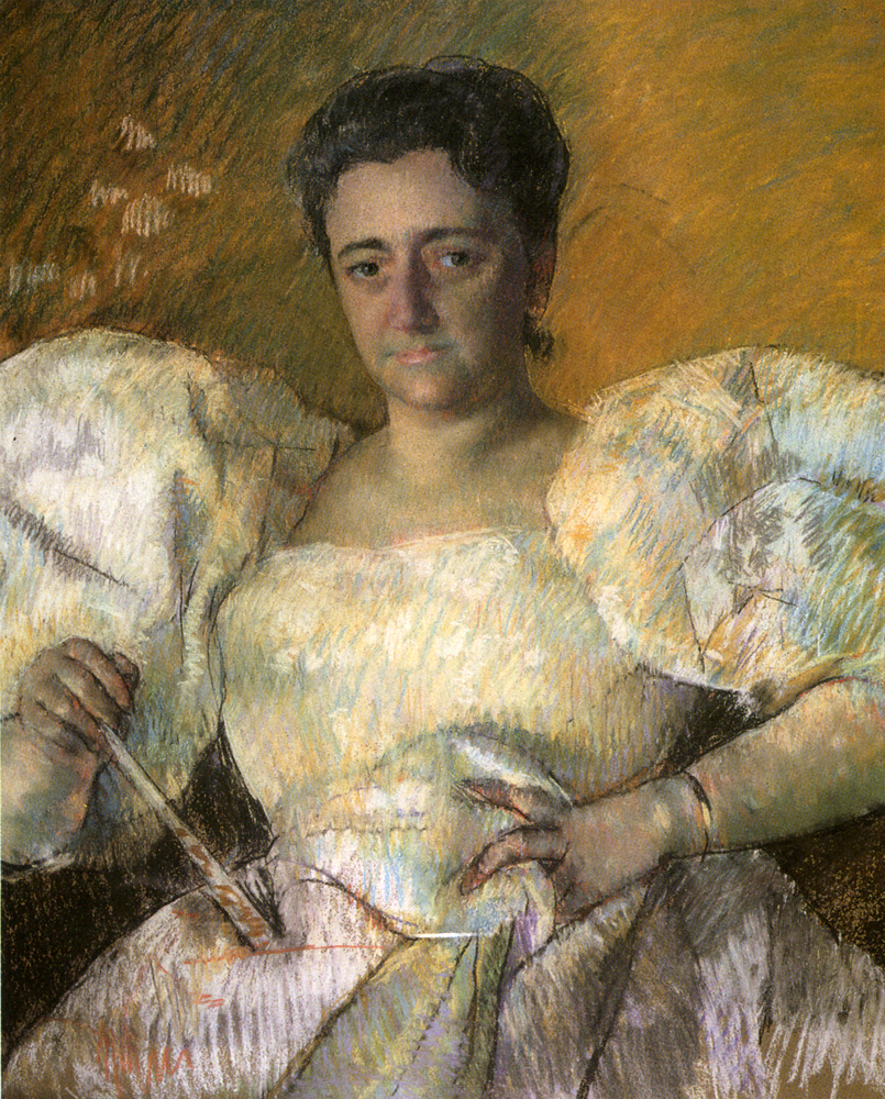 Portrait of Mrs. H. O. Hevemeyer (1896) - Mary Cassatt Tablo