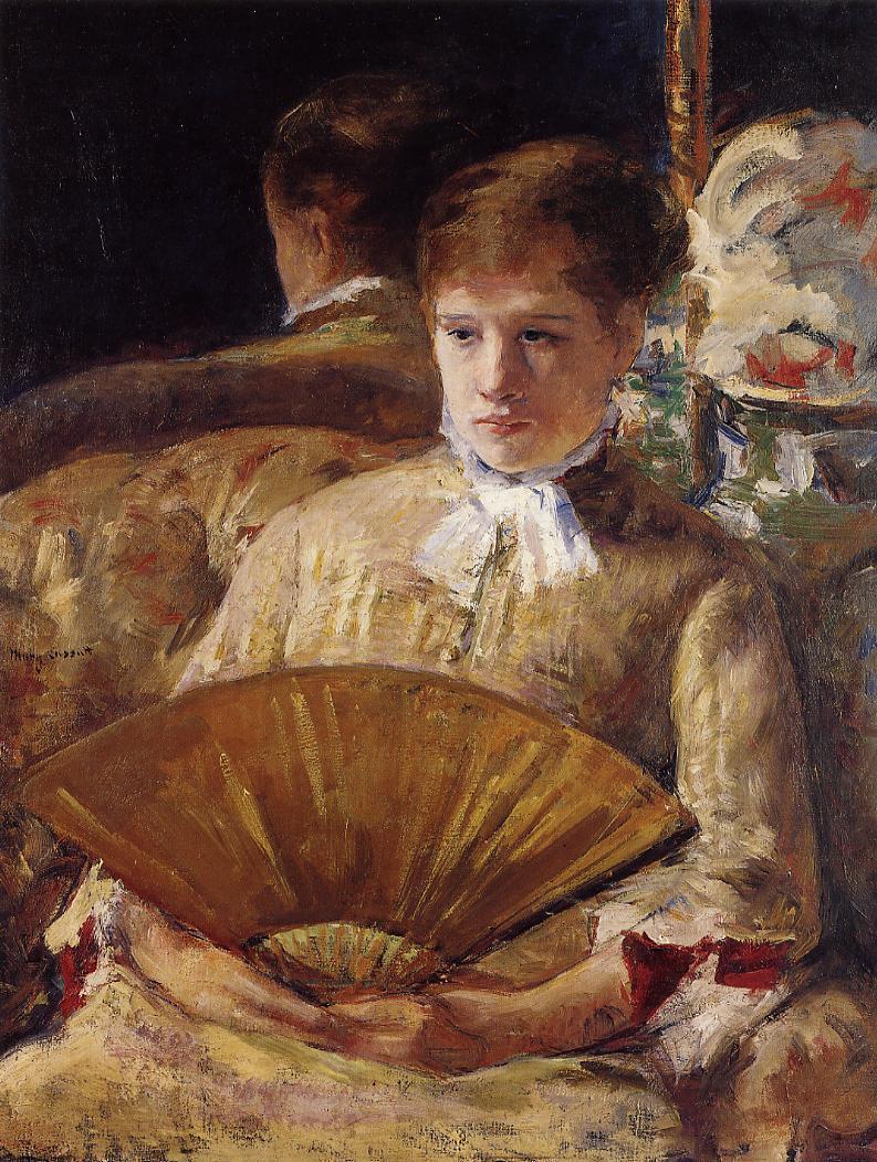 Portrait of a Lady (Miss My Ellison) (1877) - Mary Cassatt Tablo