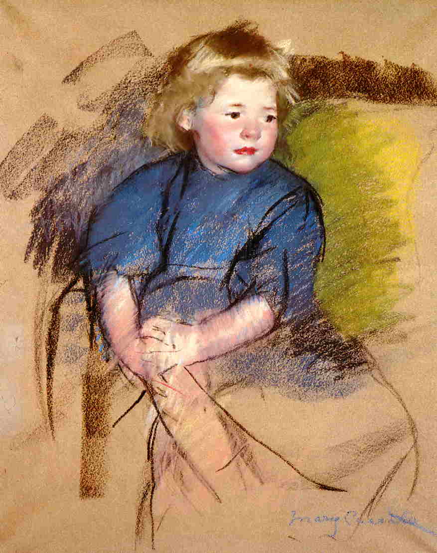 Portrait of a Young Girl (Simone) (1903) - Mary Cassatt Tablo