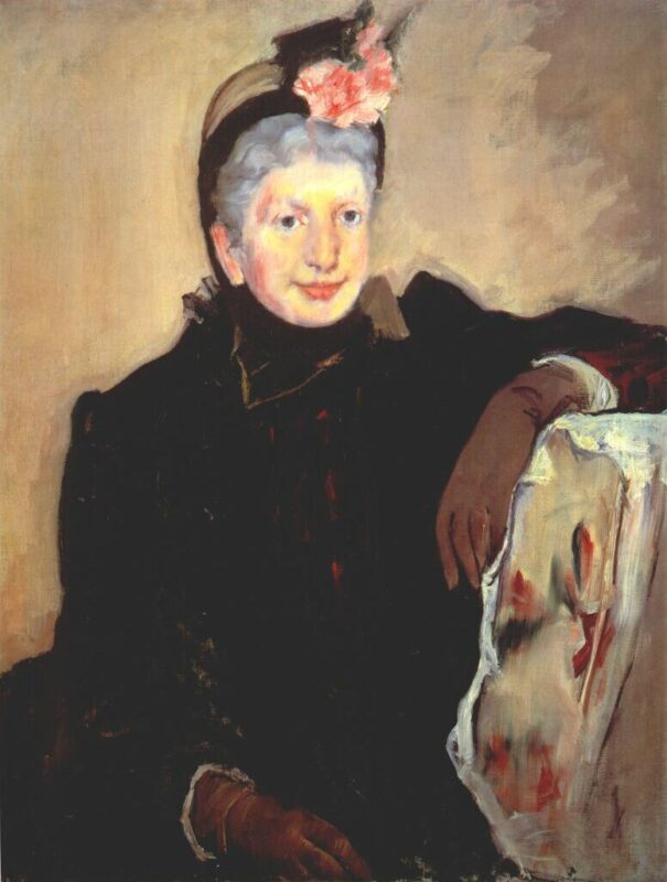 Portrait of an elderly lady (1883) - Mary Cassatt Tablo