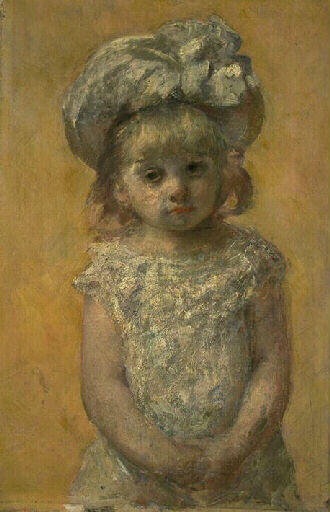 Portrait of girl (1879) - Mary Cassatt Tablo
