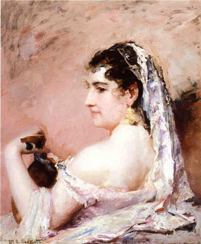 Roman Girl - Mary Cassatt Tablo