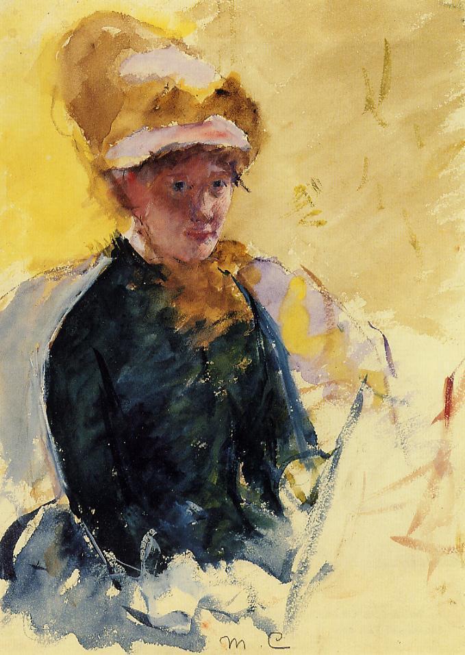 Self Portrait (1880) - Mary Cassatt Tablo