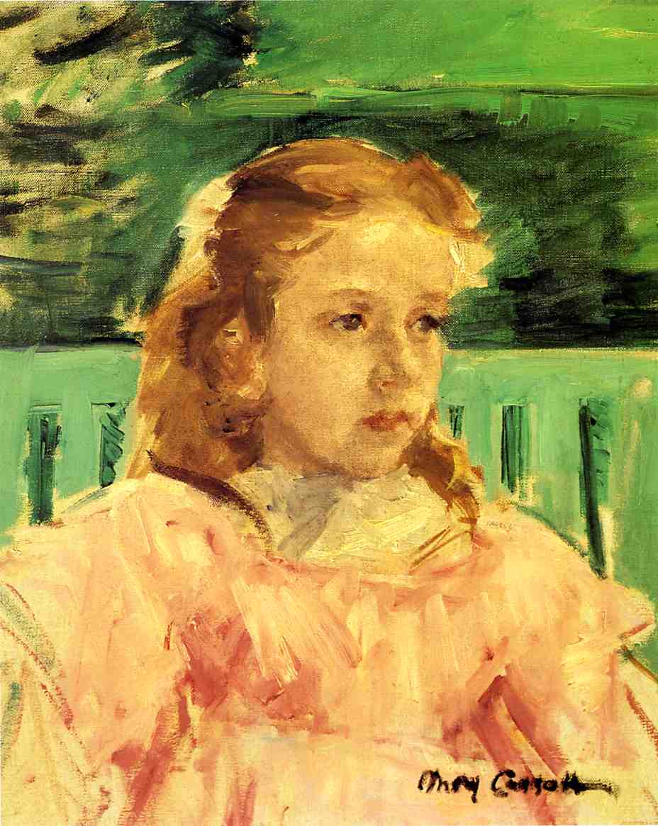 Study for Augusta Reading to Her Daughter (1910) - Mary Cassatt Tablo
