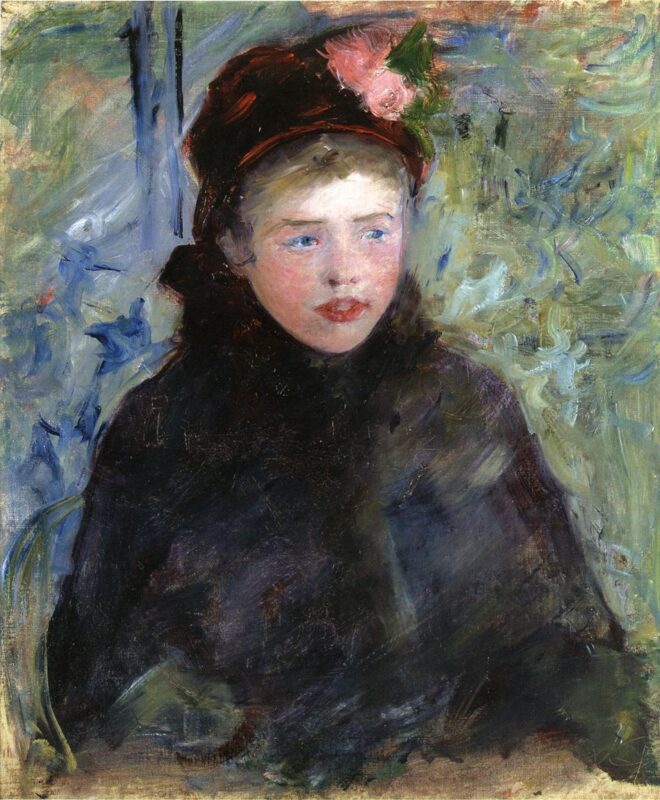 Susan in a Toque Trimmed with Two Roses (1881) - Mary Cassatt Tablo