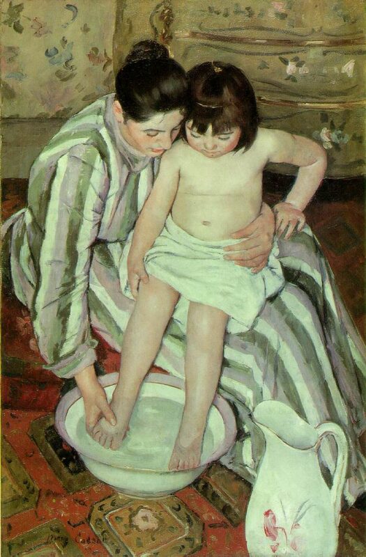 The Bath (1893) - Mary Cassatt Tablo