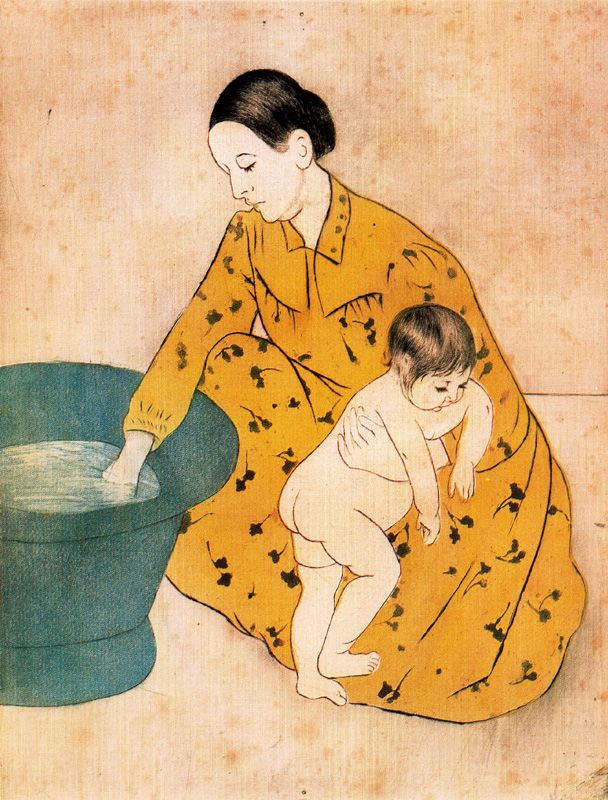 The Child's Bath (1893) - Mary Cassatt Tablo