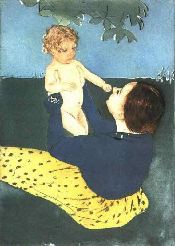 The Horse Chestnut (1896) - Mary Cassatt Tablo