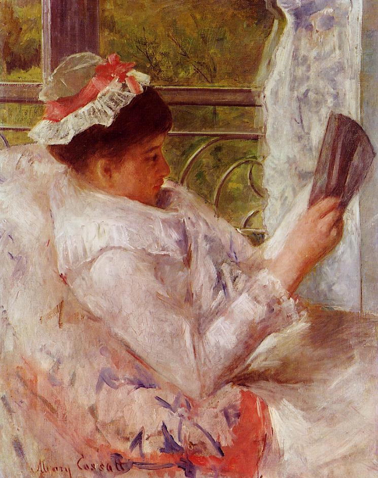 The Reader (1878) - Mary Cassatt Tablo