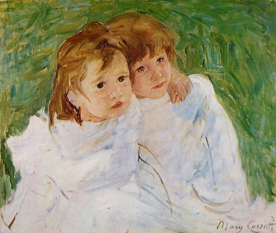 The Sisters (1885) - Mary Cassatt Tablo