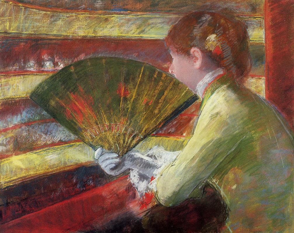 Theater (1879) - Mary Cassatt Tablo