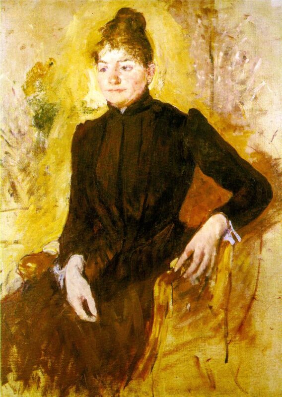 Woman in Black (1882) - Mary Cassatt Tablo