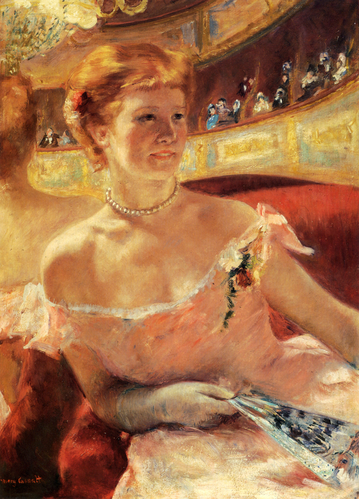 Woman with a Pearl Necklace (1879) - Mary Cassatt Tablo