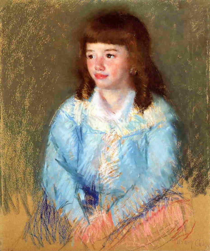 Young Boy in Blue (1906) - Mary Cassatt Tablo
