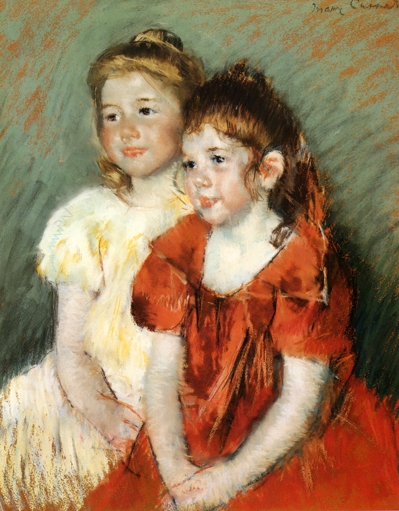Young Girls (1897) - Mary Cassatt Tablo