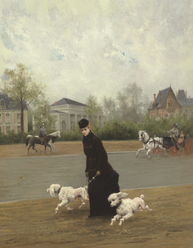 Elegant in Bois de Bologne (1877) - Maurice Poirson Tablo