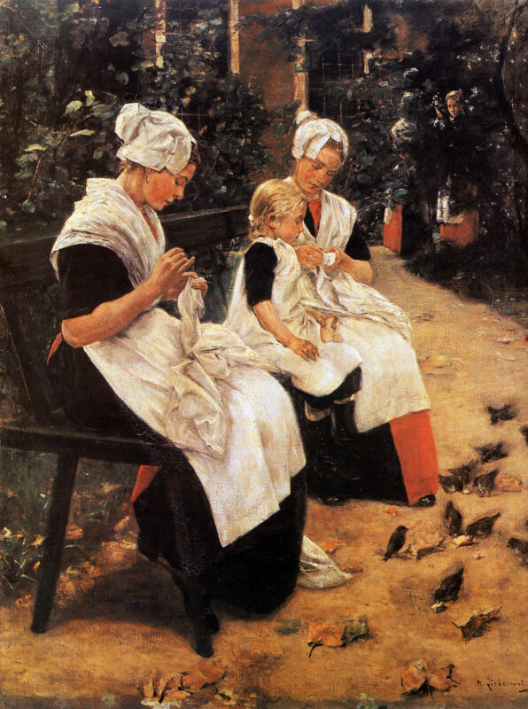 Amsterdam Orphans in the Garden (1885) - Max Liebermann Tablo