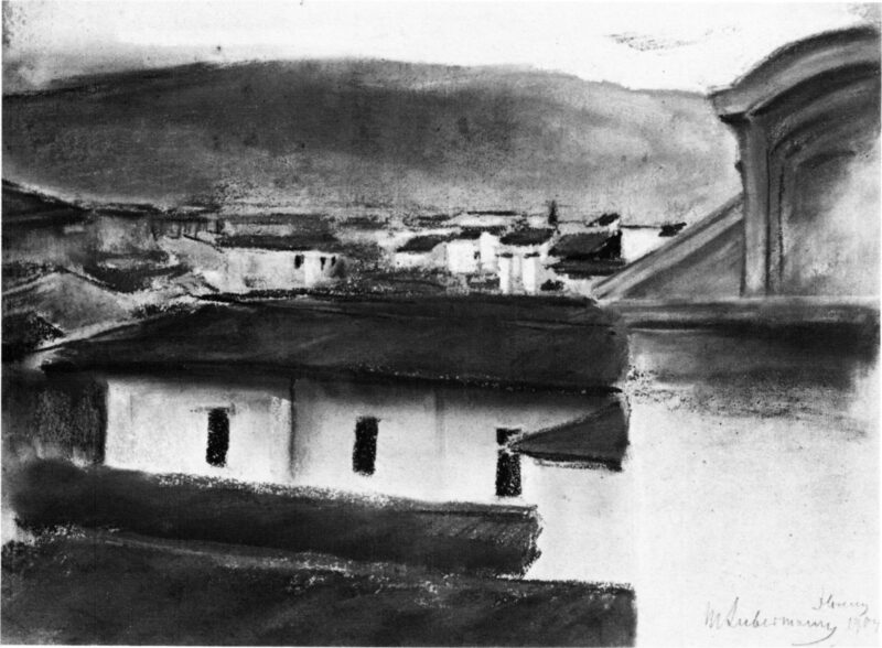 View of the Roofs of Florence - Max Liebermann Tablo