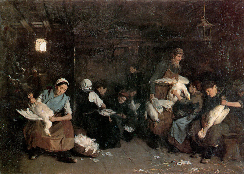Women plucking geese (1871) – Max Liebermann Tablo