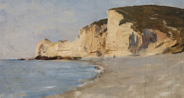 A View of Cliffs, Etretat - Nathaniel Hone the Younger Tablo