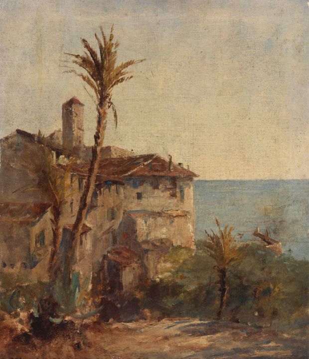 An Italian Village by the Sea - Nathaniel Hone the Younger Tablo
