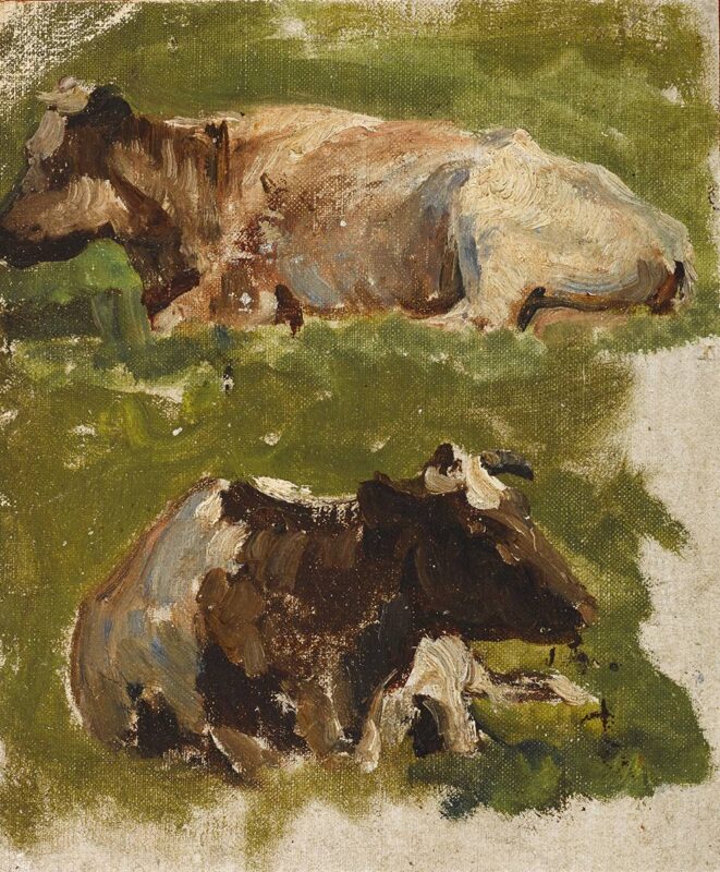 COWS AT MALAHIDE, COUNTY DUBLIN - Nathaniel Hone the Younger Tablo