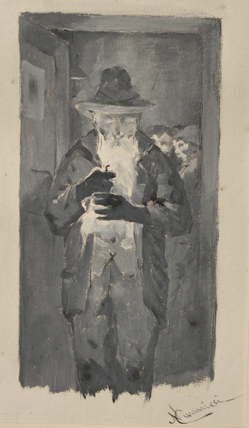 Batone with the lamp (1890) - Niccolò Cannicci Tablo