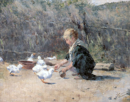 The mother of the geese (1890) – Niccolò Cannicci Tablo