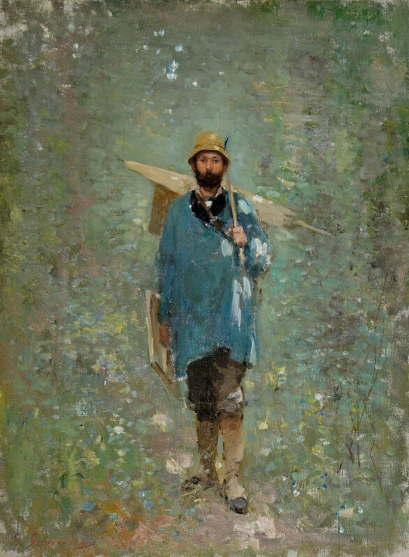 Andreescu at Barbizon (1880) - Nicolae Grigorescu Tablo
