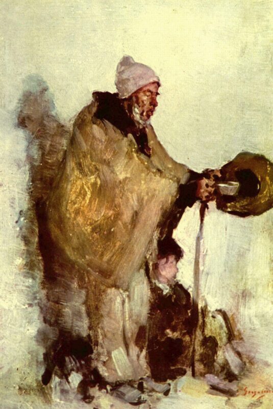 Breton beggar - Nicolae Grigorescu Tablo