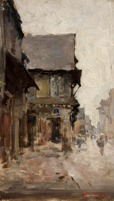 Case la vitre - Nicolae Grigorescu Tablo