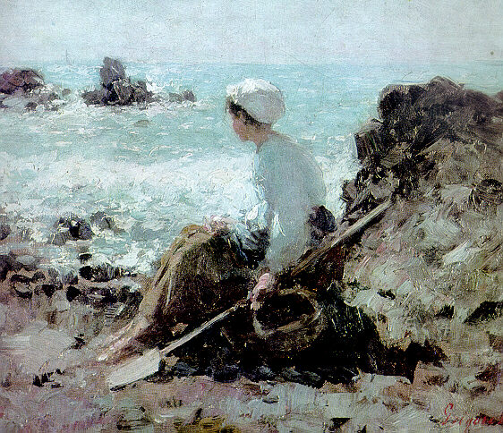 Fishermen in Grandville (1884) – Nicolae Grigorescu Tablo