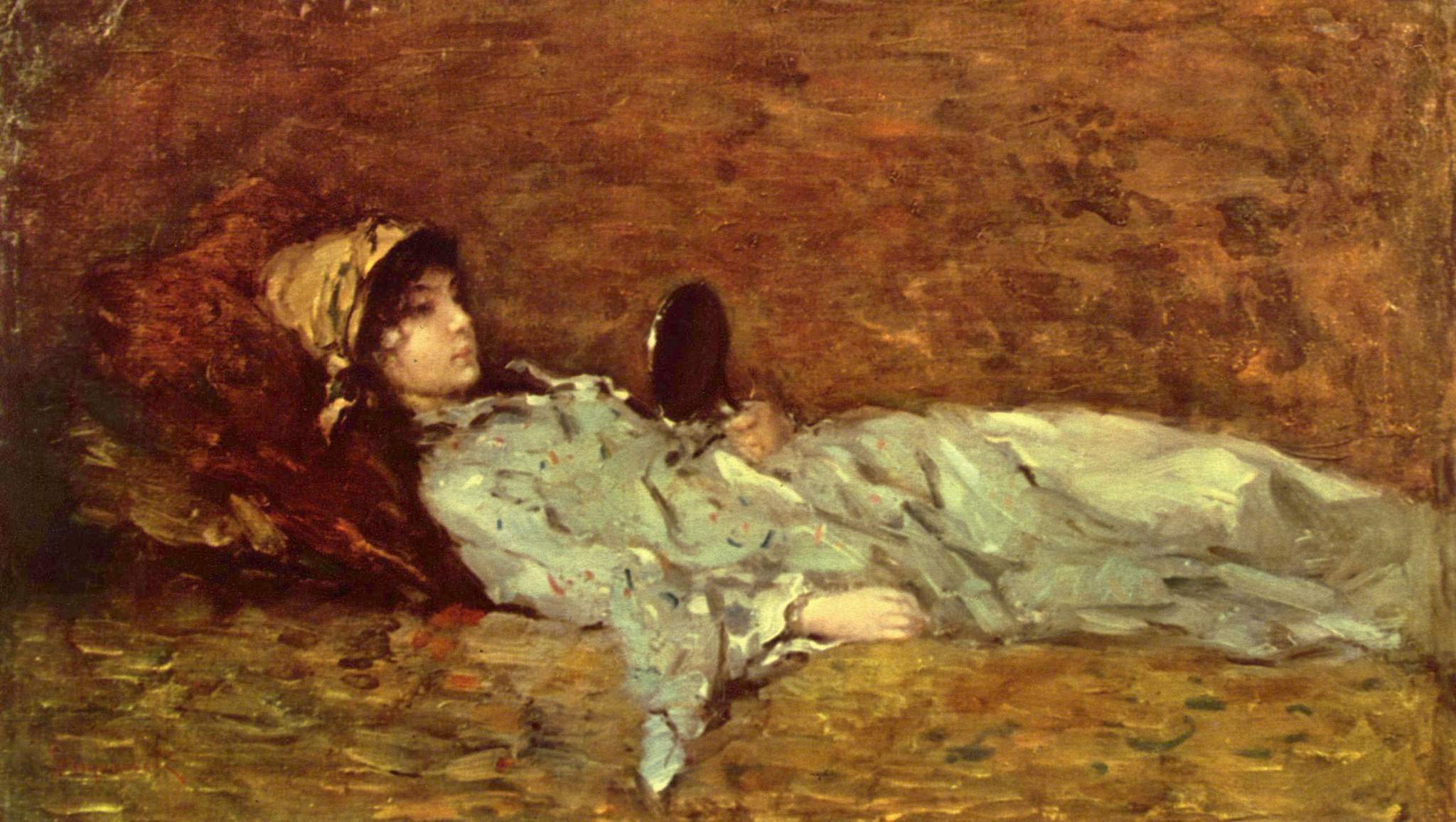 Girl in the mirror - Nicolae Grigorescu Tablo