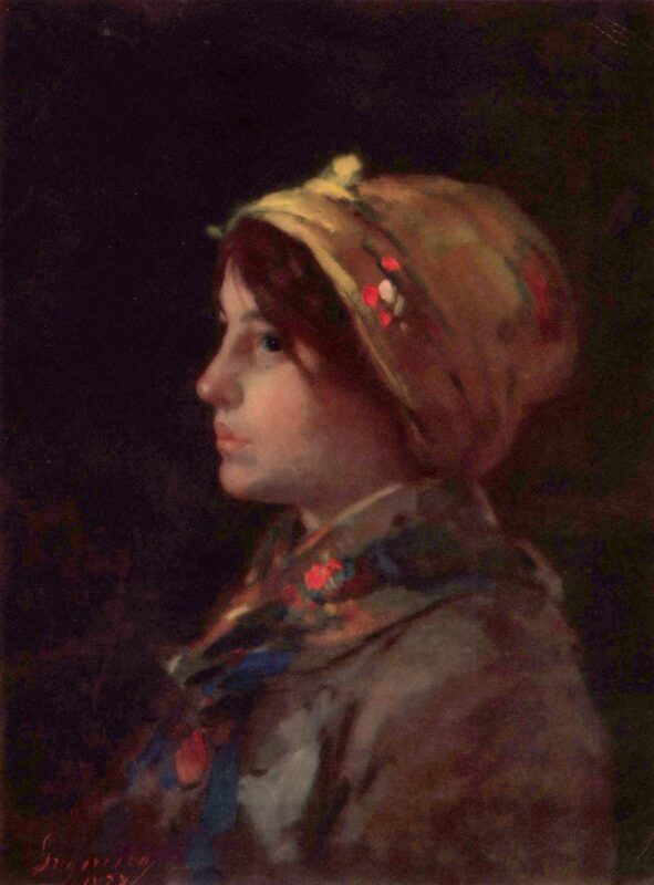 Head of a Young Farmer - Nicolae Grigorescu Tablo