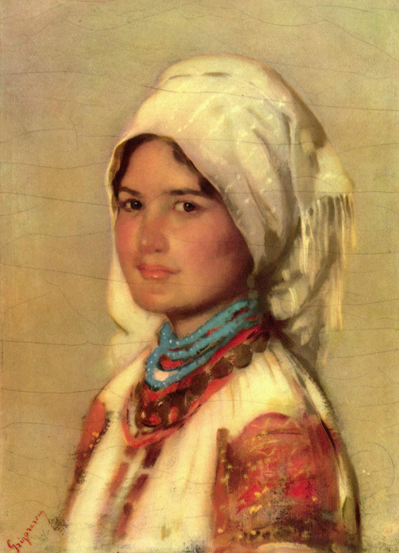 Peasant Woman from Muscel (1874) – Nicolae Grigorescu Tablo