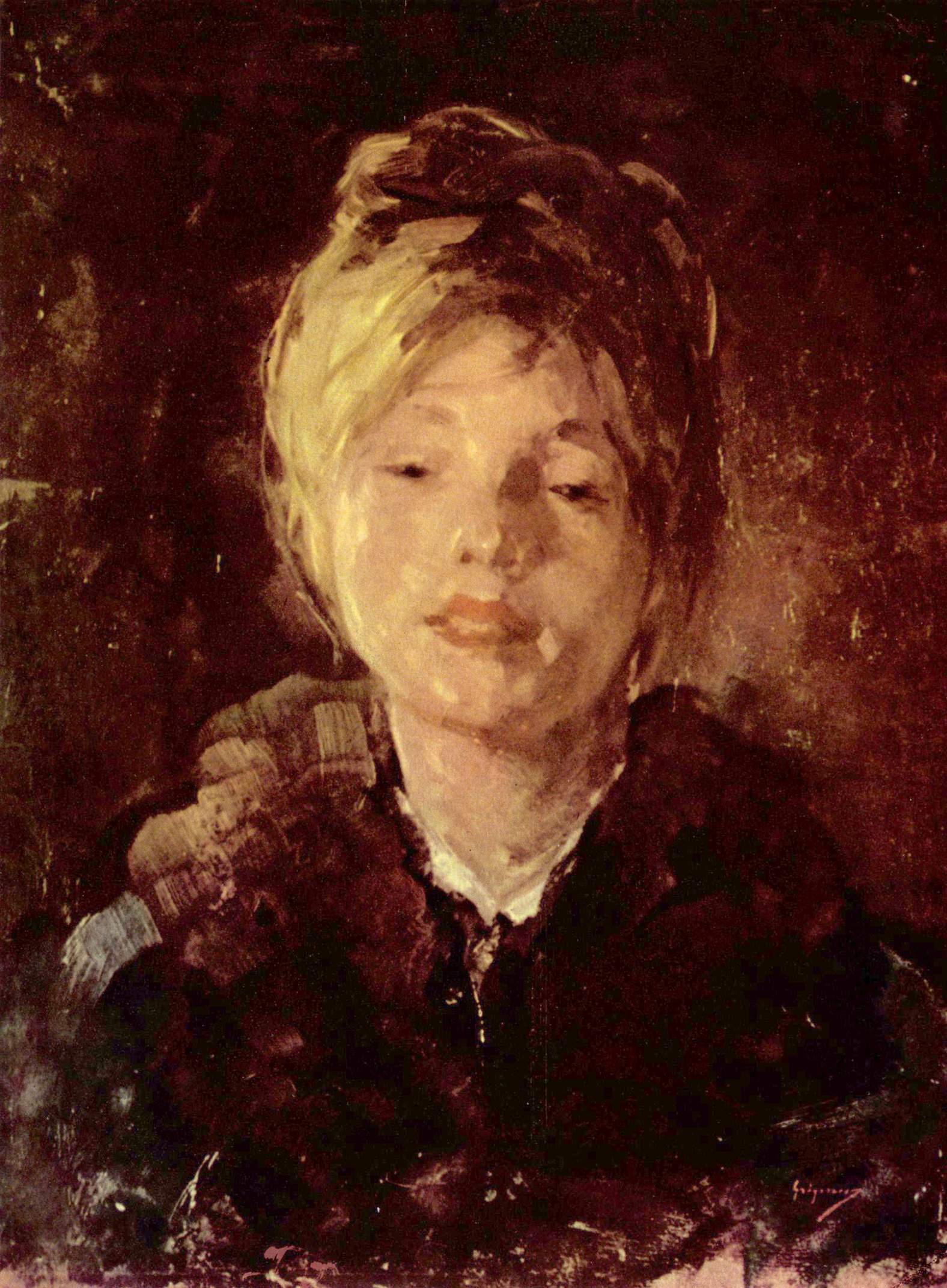 Portrait of a Girl - Nicolae Grigorescu Tablo