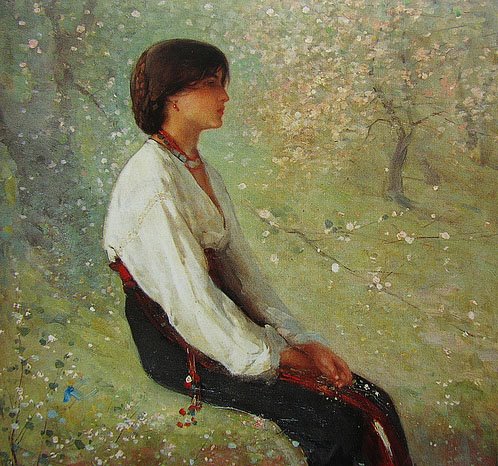 The Spring (Detail) - Nicolae Grigorescu Tablo