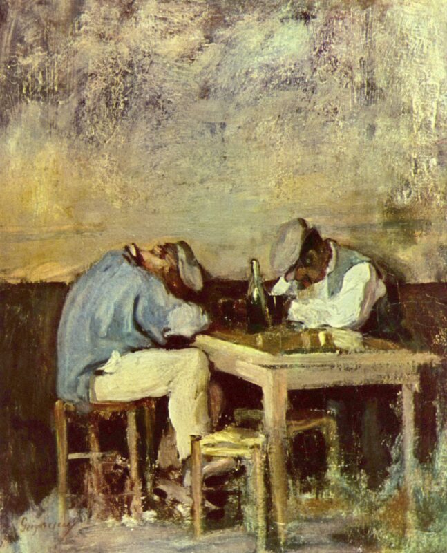 Two Drunks - Nicolae Grigorescu Tablo