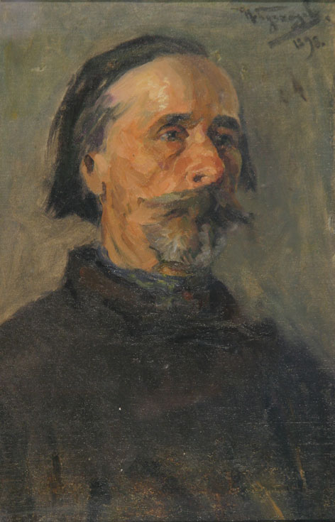 Etude of the male head (1898) – Nikolai Kuznetsov Tablo