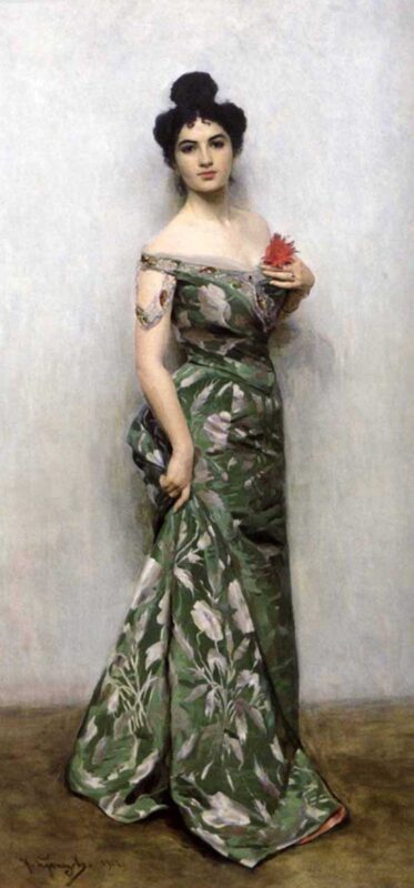 Portrait of Maria Nikolaevna Kuznetsova the artist's daughter (1901) - Nikolai Kuznetsov Tablo