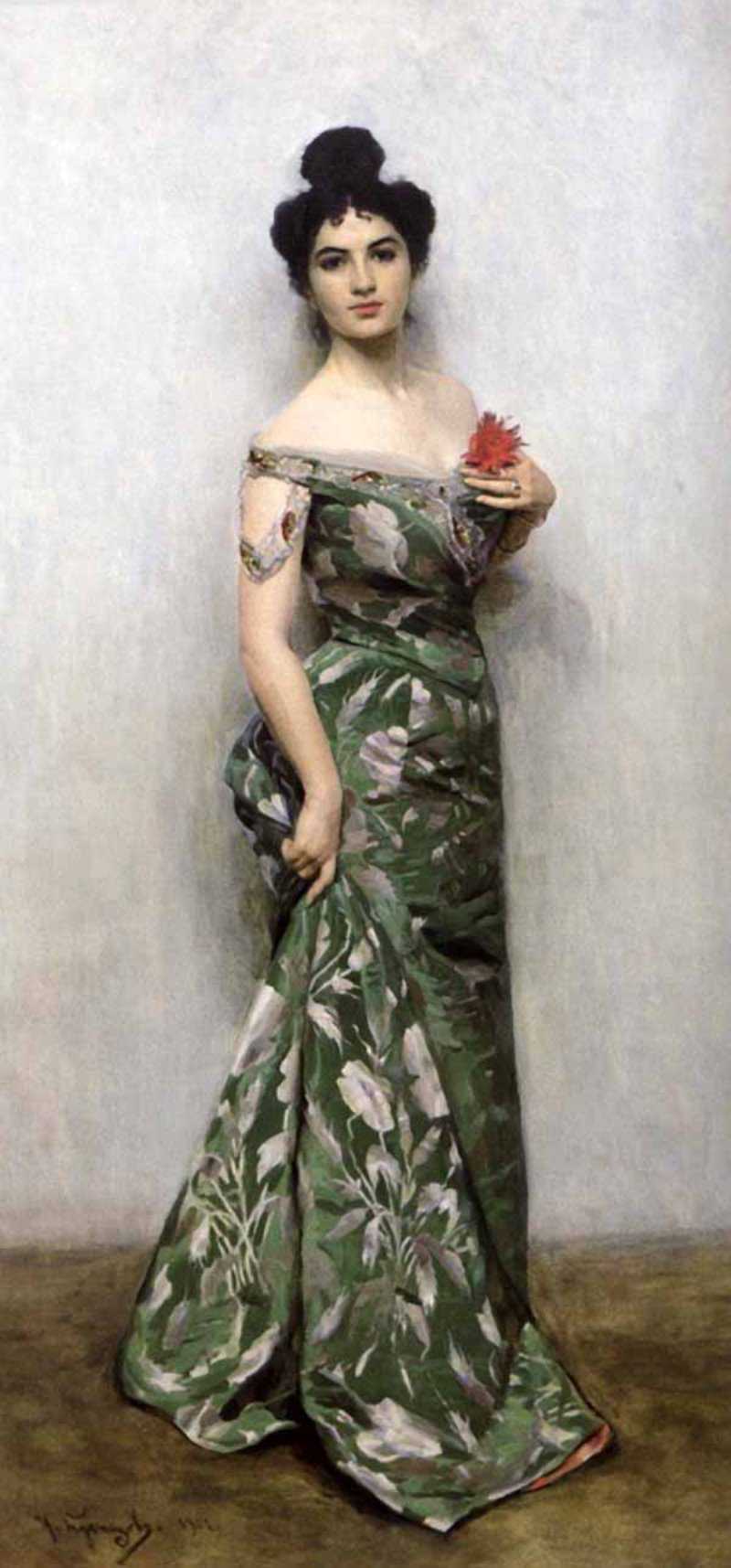 Portrait of Maria Nikolaevna Kuznetsova the artist's daughter (1901) - Nikolai Kuznetsov Tablo