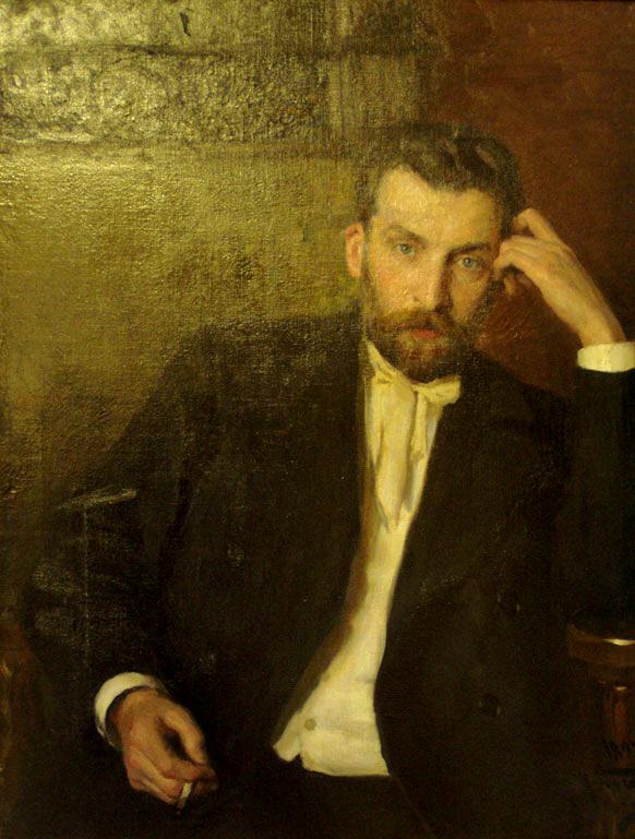 Portrait of the artist Albert Benois (1897) - Nikolai Kuznetsov Tablo