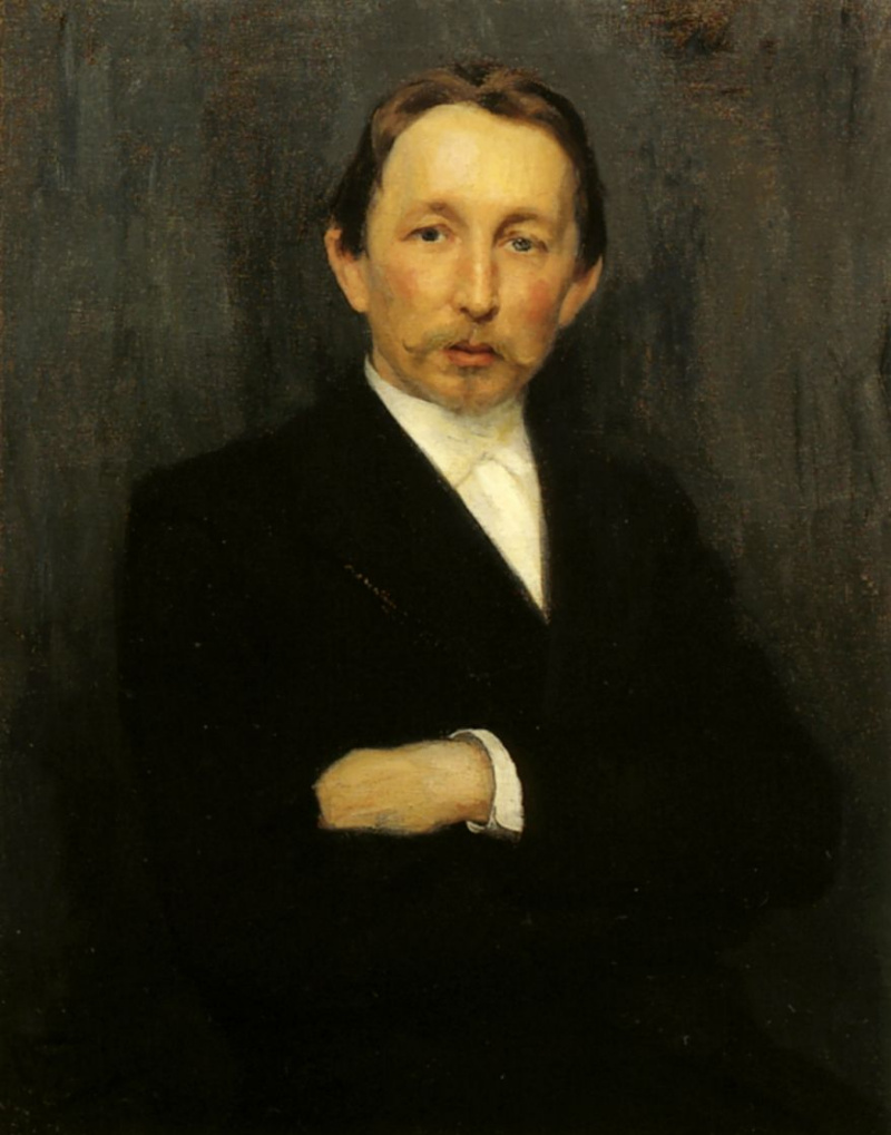 Portrait of the artist Apolinary Mikhailovich Vasnetsov (1897) - Nikolai Kuznetsov Tablo