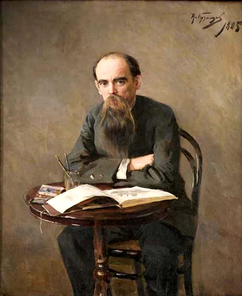 Portrait of the artist Efim Volkov (1885) – Nikolai Kuznetsov Tablo