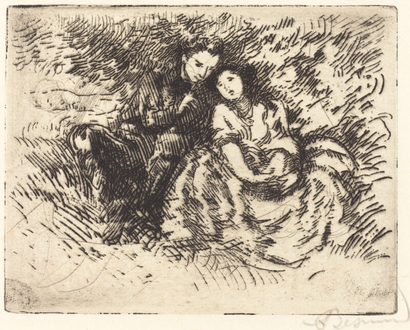 Amorous Conversation (1913) - Paul-Albert Besnard Tablo