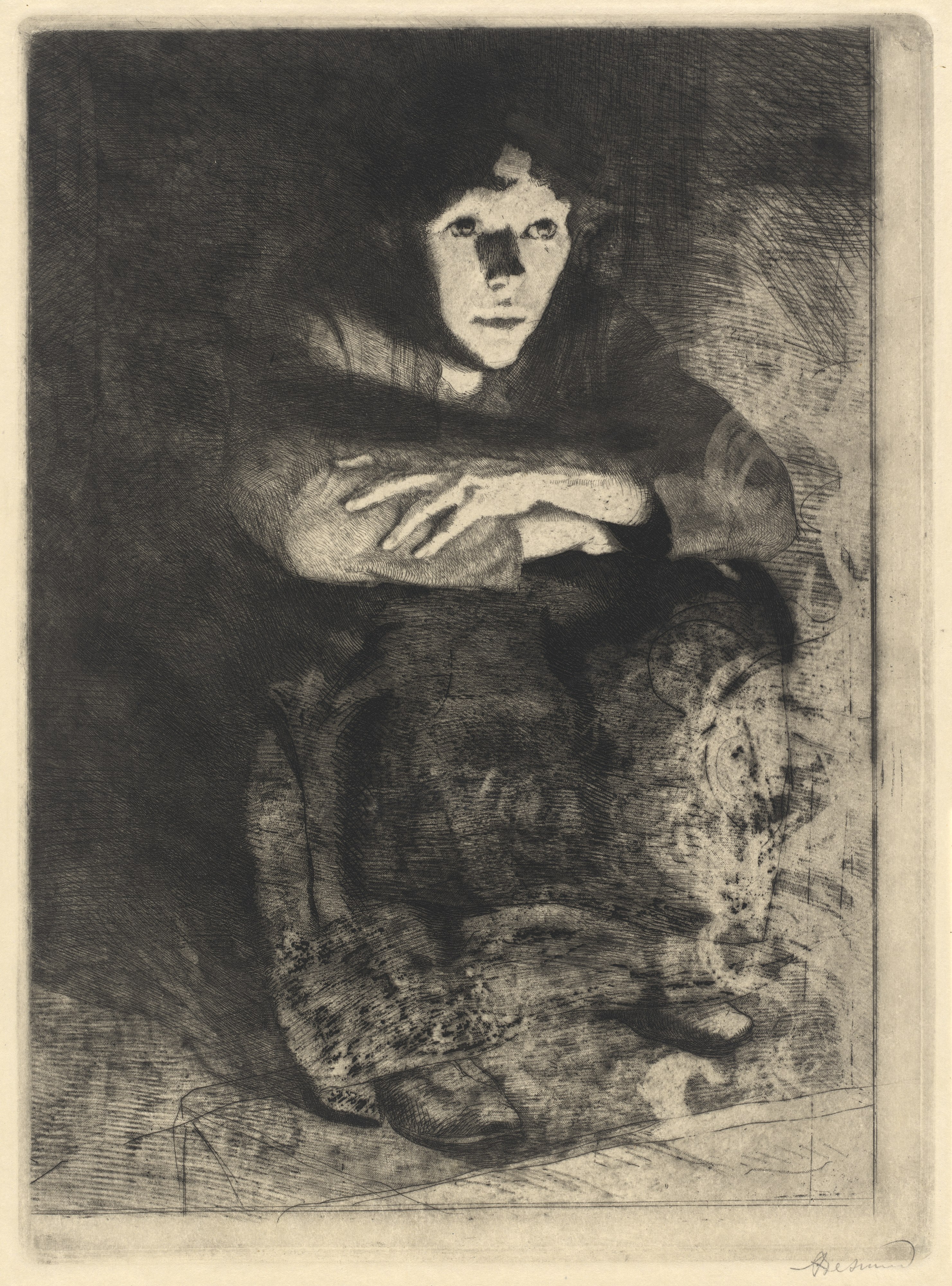 In the Embers (1887) - Paul-Albert Besnard Tablo